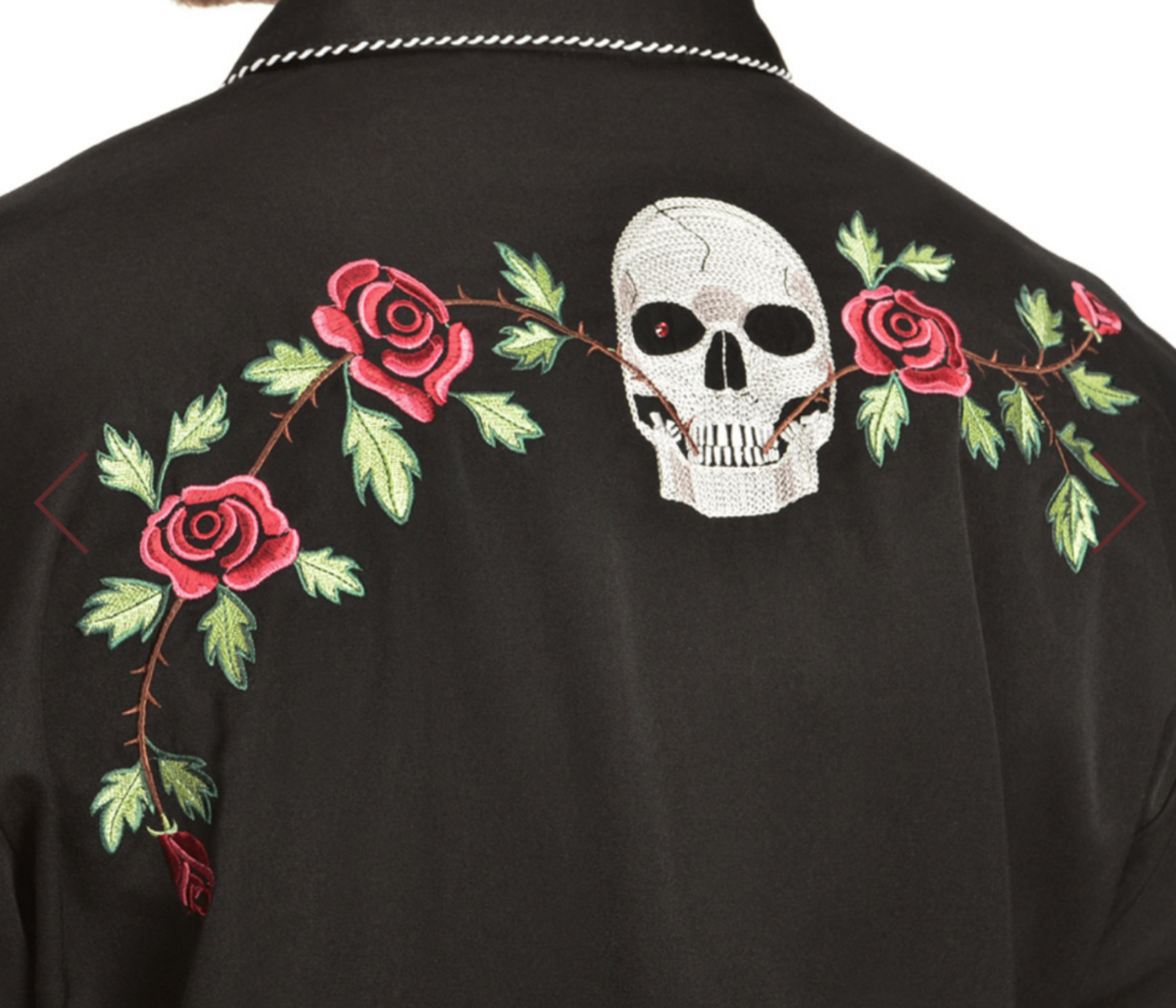 SCULLY- SKULL & ROSES EMBROIDERED WESTERN