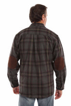 Load image into Gallery viewer, SCULLY- WOOL BLEND SHIRT CHARCOAL OR BLACK PLAID
