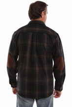 Load image into Gallery viewer, SCULLY- WOOL BLEND SHIRT CHARCOAL OR BLACK PLAID
